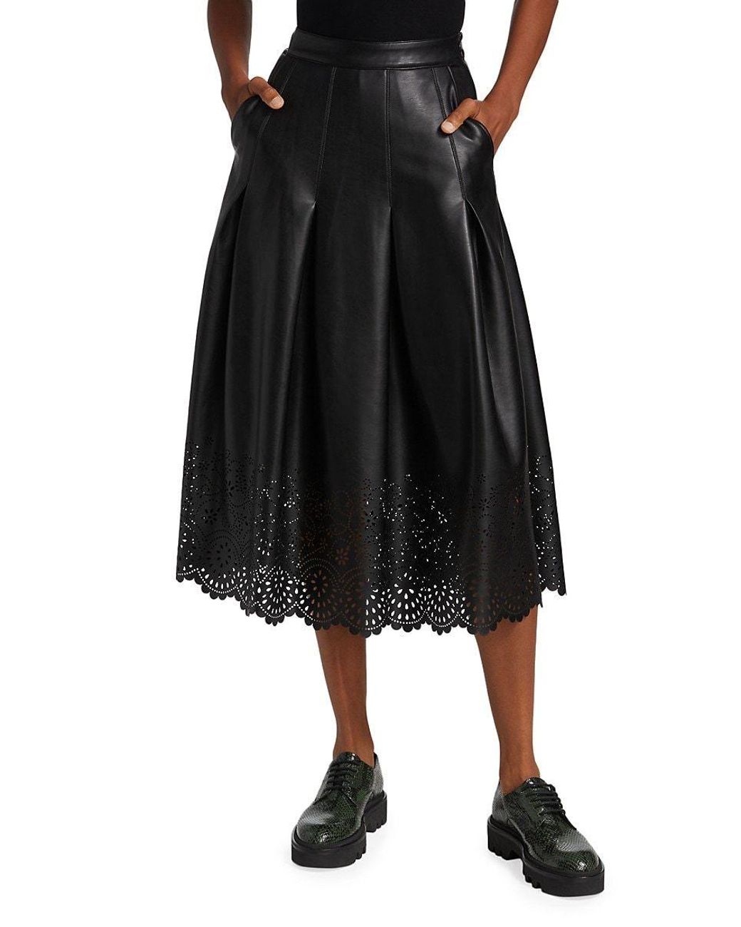 Munthe Neil Vegan Leather Maxi Skirt in Black | Lyst