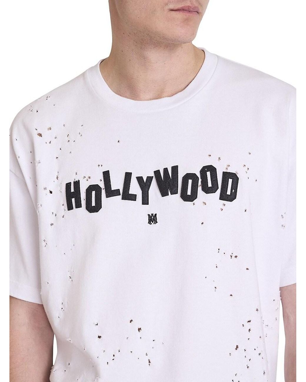 Amiri Hollywood Shotgun Logo T-Shirt in White for Men | Lyst