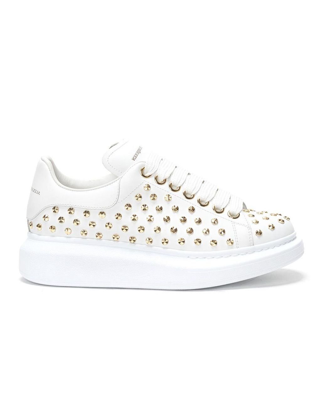 Alexander McQueen Spike-studded Leather Platform Sneakers in |