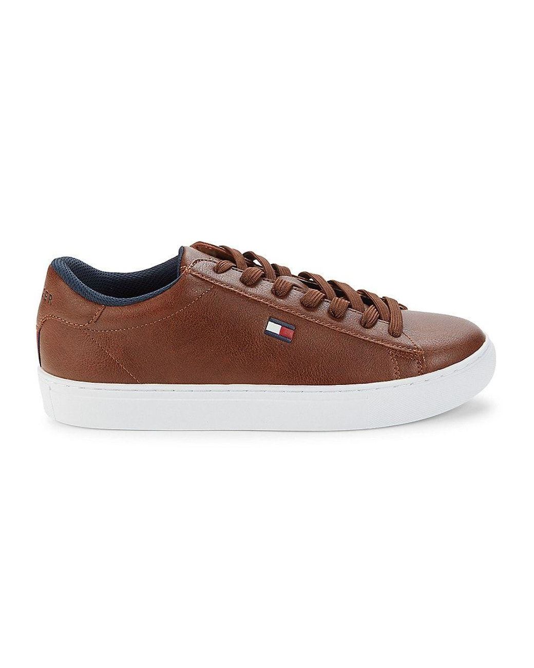 Tommy Hilfiger Logo Round Toe Sneakers in Blue for Men