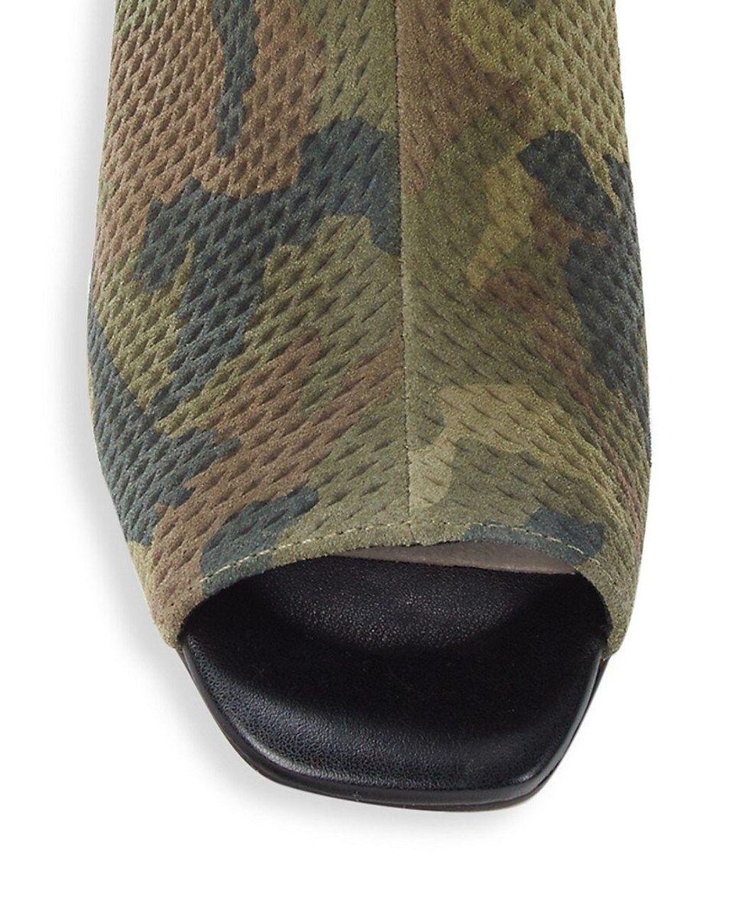 Green open store toe booties