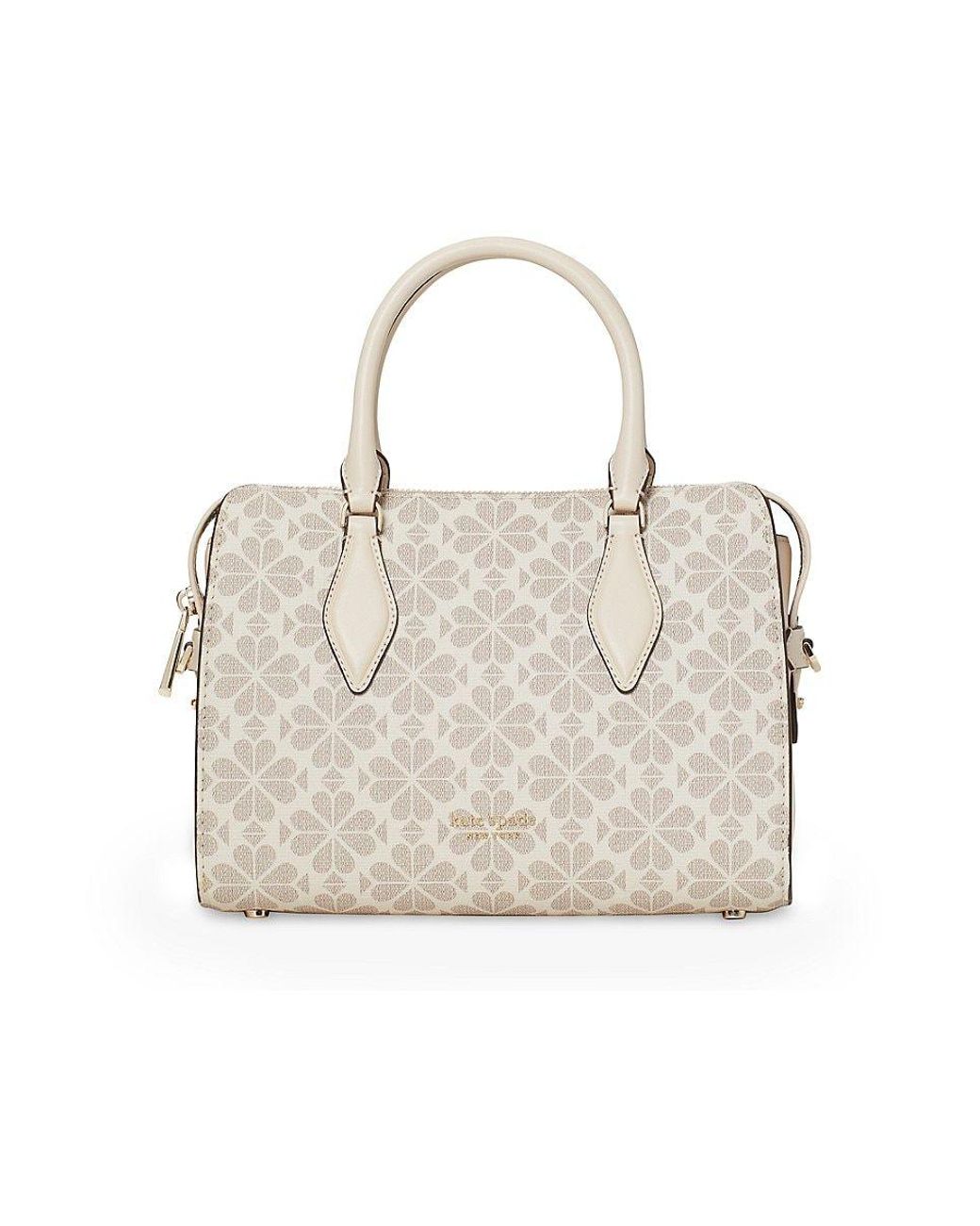 Kate Spade Spade Flower Coated Canvas Satchel in Natural Lyst