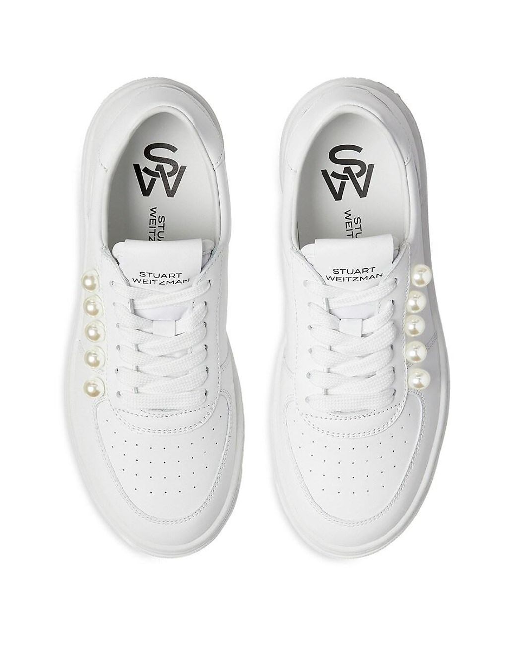 スニーカー STUART WEITZMAN Women Sneakers SH305WT PK White Stuart Weitzman SW Panelled Sneakers | White | FARFETCH