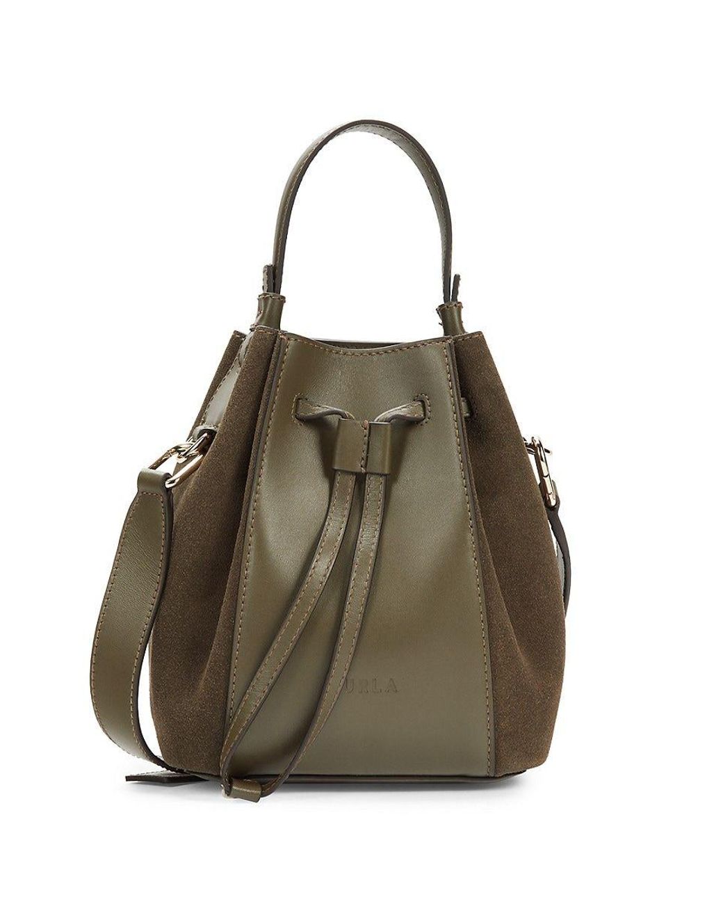 Furla Leather Bucket Crossbody Bag Lyst