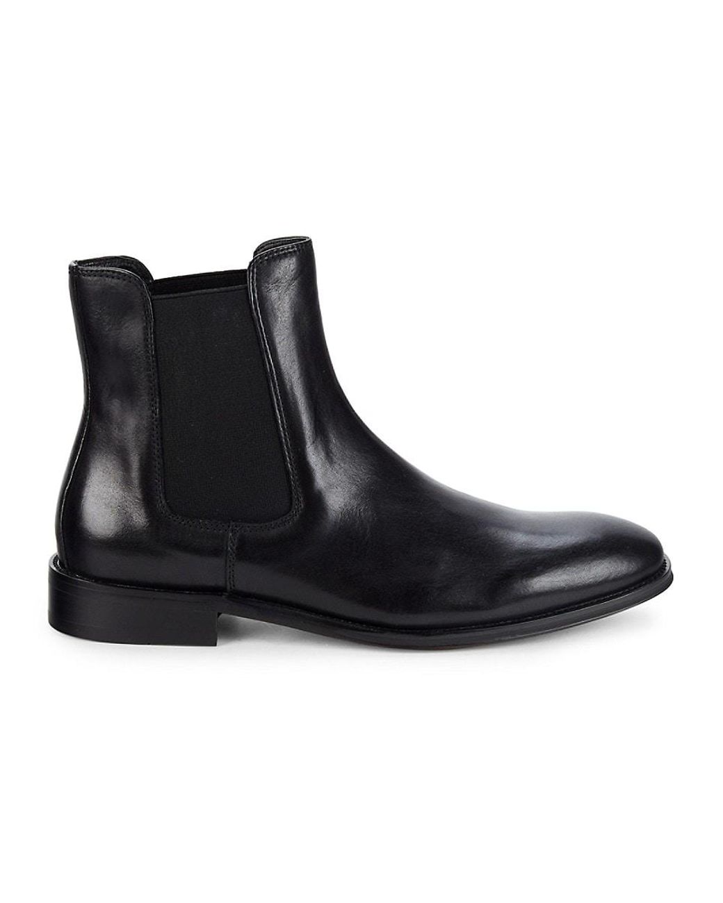 Saks Fifth Avenue Adriano Leather Chelsea Boots in Black for Men | Lyst