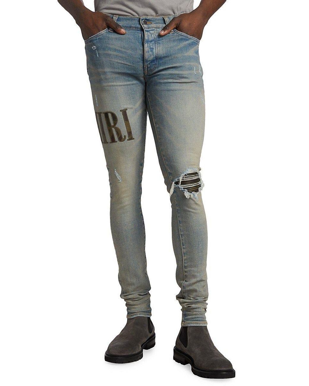 Amiri Core Appliqué Jeans in Blue for Men | Lyst
