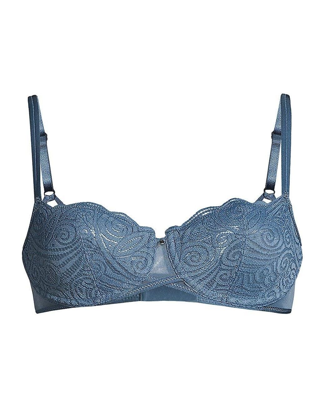 Chantelle Pyramide Lace Demi Bra in Blue Lyst