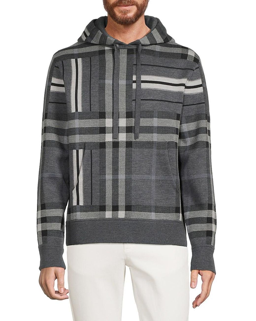 Burberry shop plaid hoodie