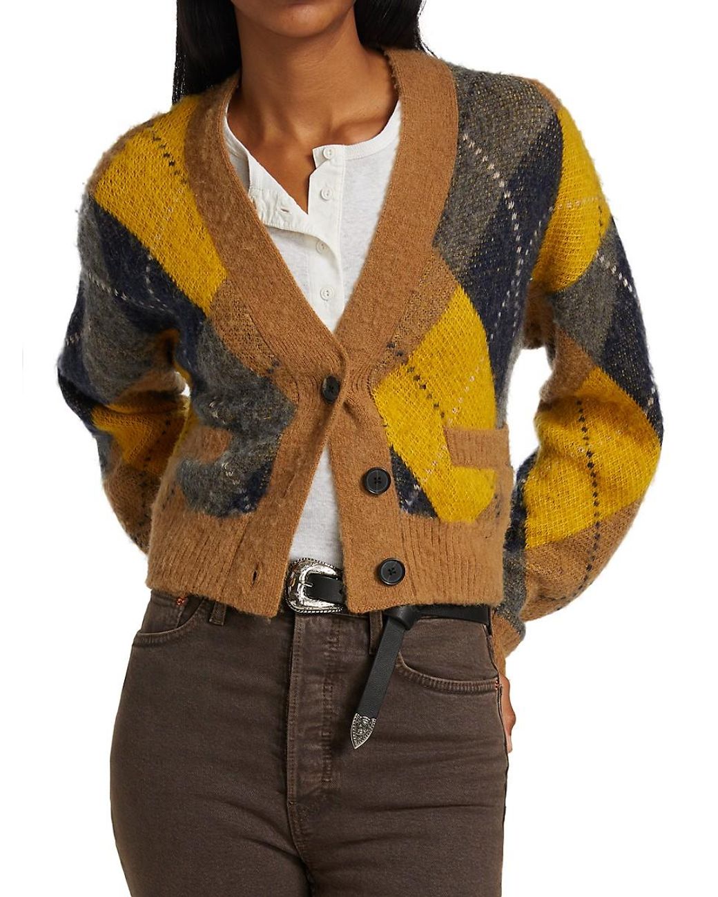 RE/DONE 90s Cropped Cardigan | Lyst