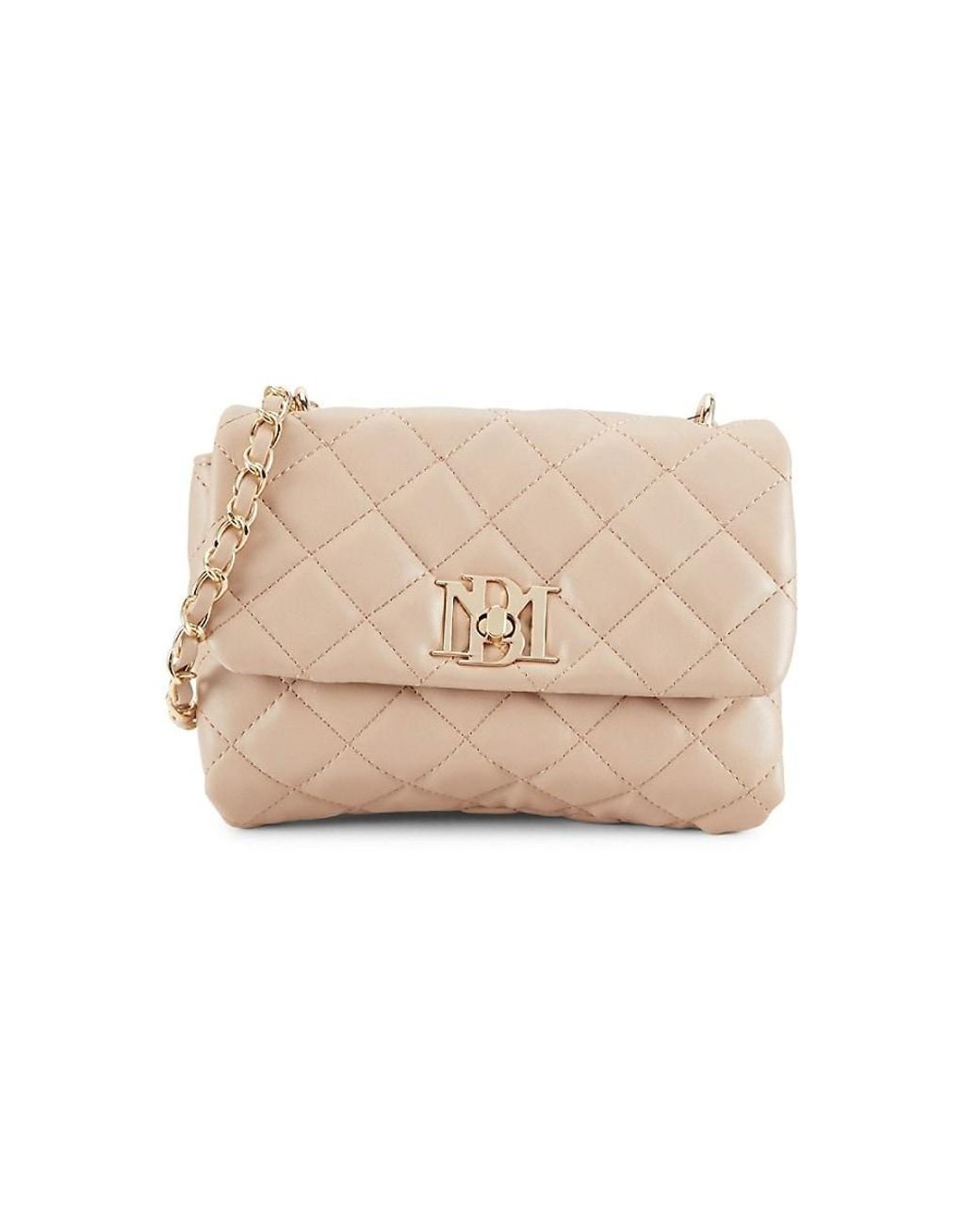 Badgley Mischka Diamond quilted Crossbody Bag in Natural Lyst