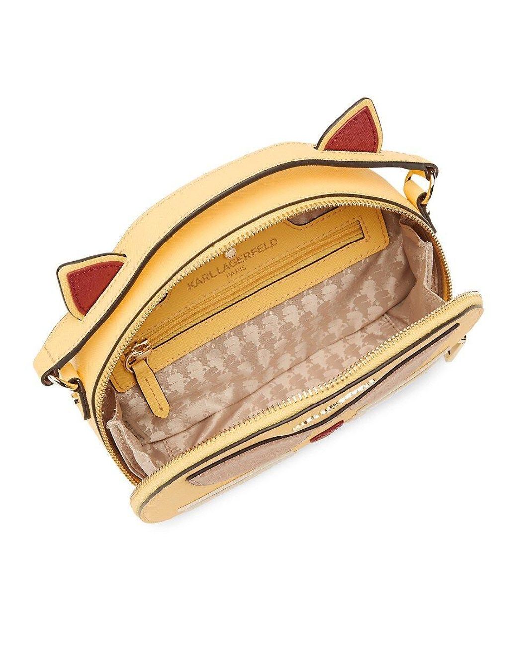 Karl Lagerfeld Maybelle Cat Crossbody Bag In Blk/gold | ModeSens