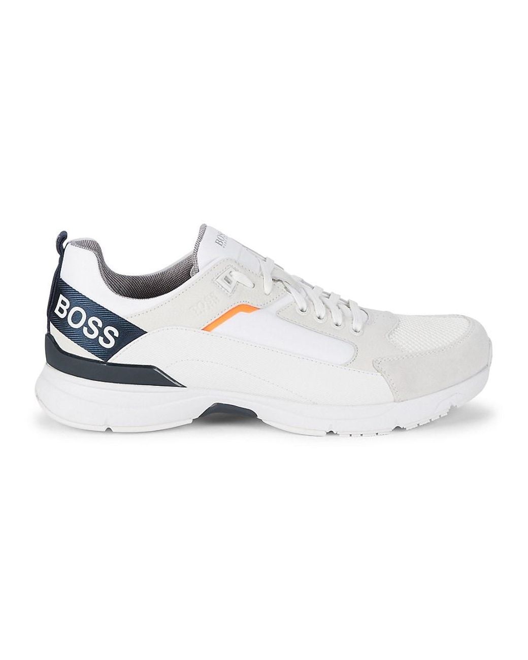 BOSS by HUGO BOSS Velocity Logo Sneakers in White for Men | Lyst