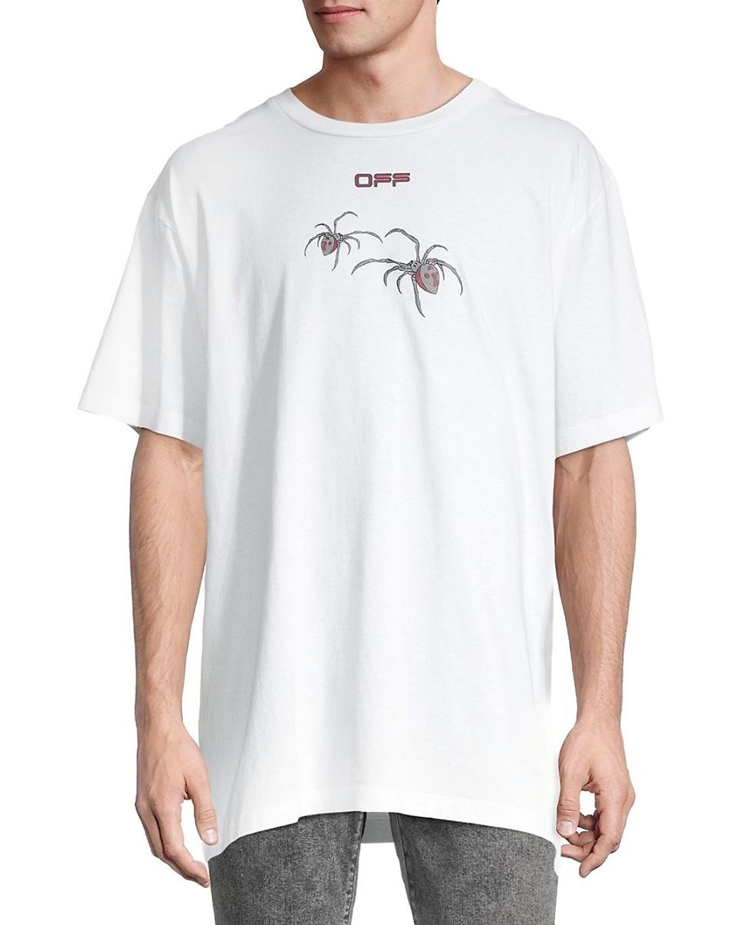 Off-White c/o Virgil Abloh Cotton Arachno Spider Arrow Graphic Oversized T- shirt in White for Men | Lyst