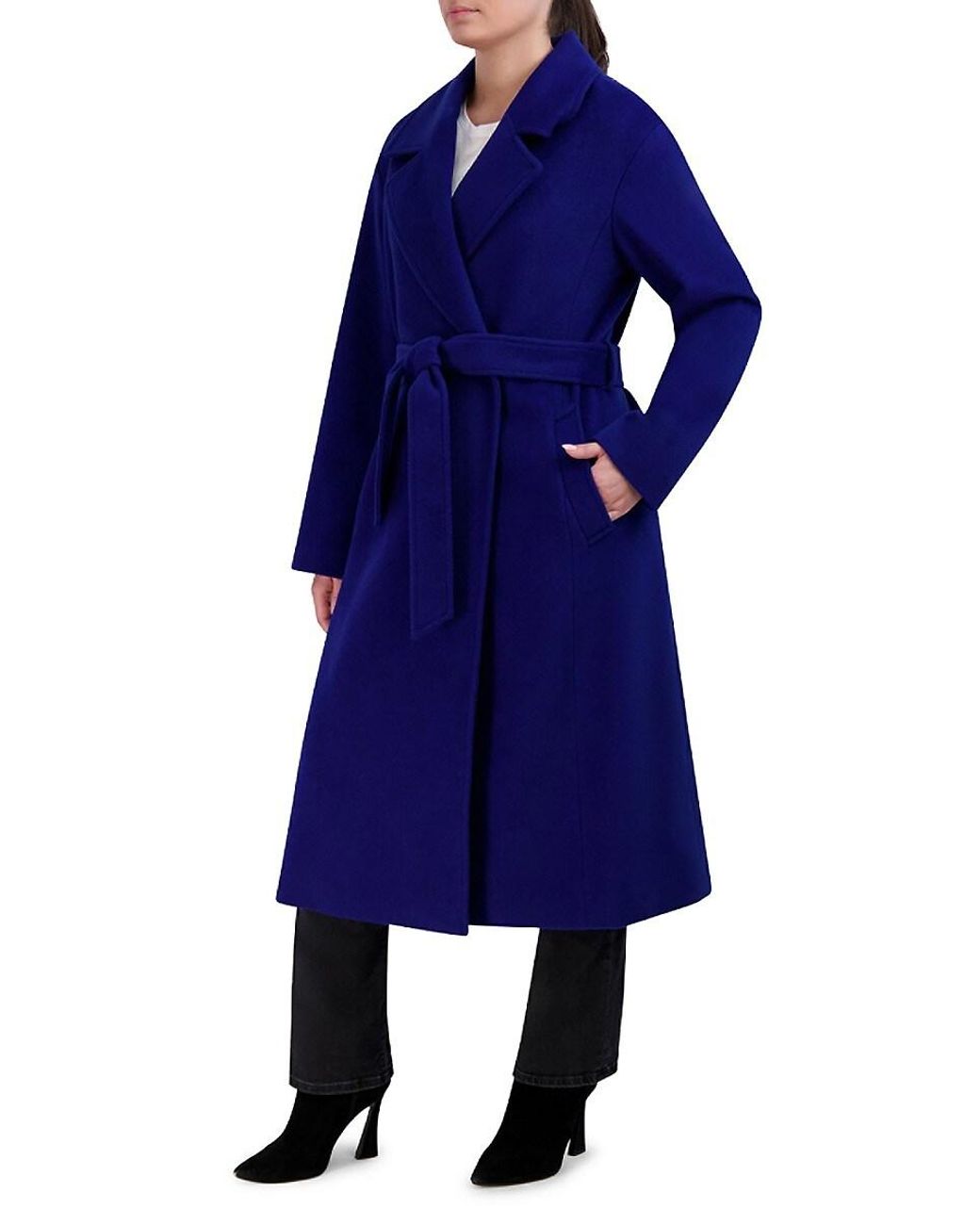 Cole haan wrap coat black deals