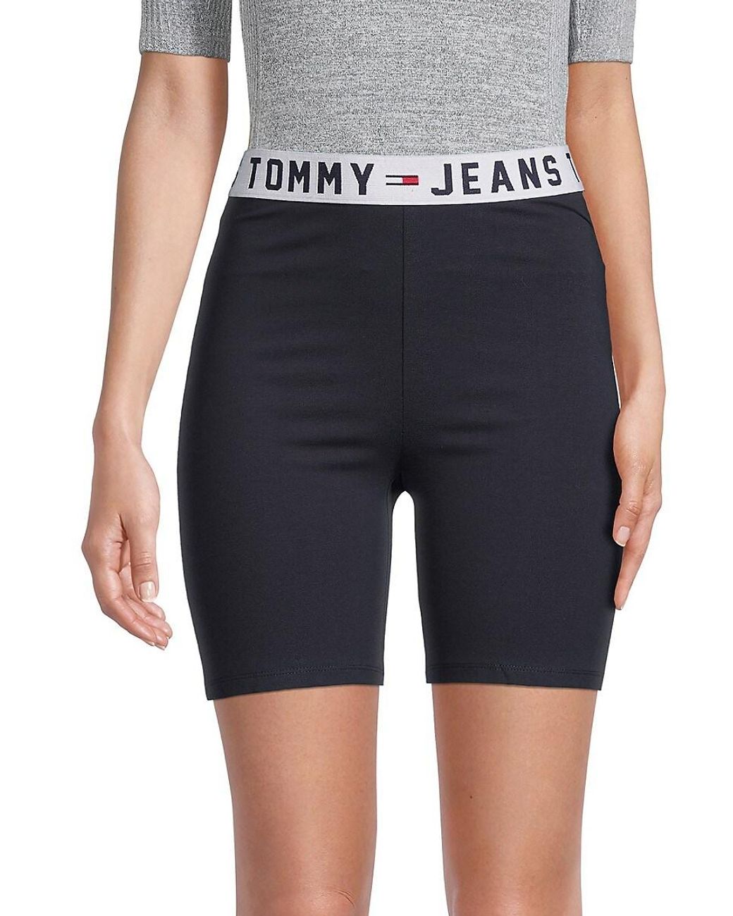 Tommy Hilfiger Logo Bike Shorts in Blue | Lyst