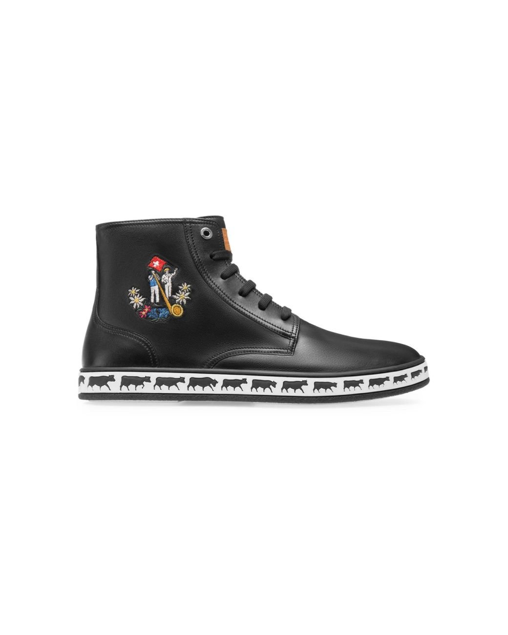 Bally Animal Alpistar Leather High top Sneakers in Black for Men Lyst