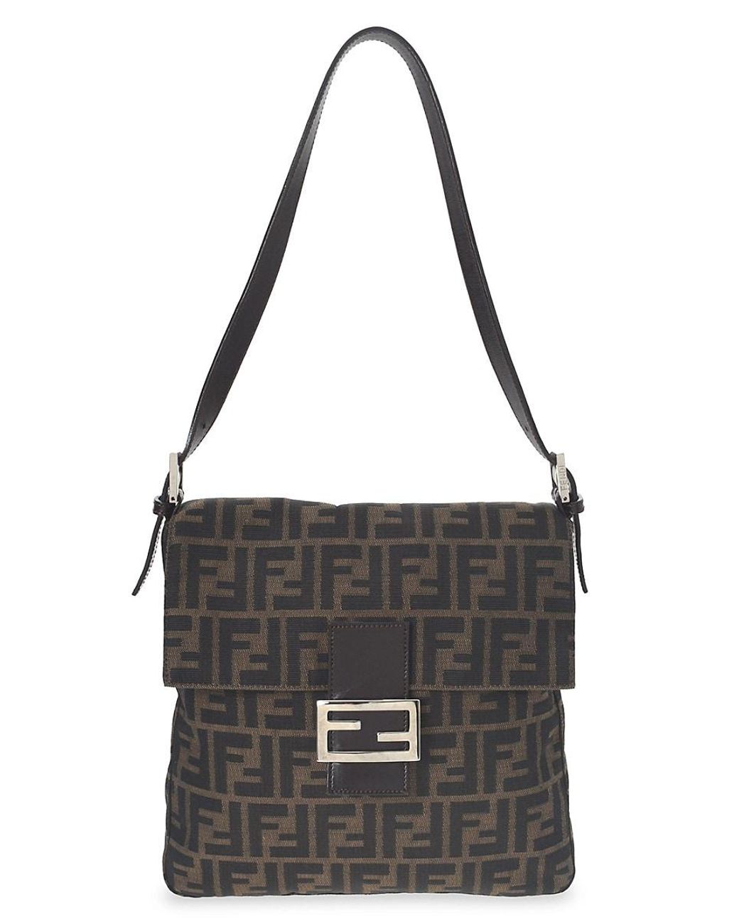 Fendi Zucca Mamma Top Handle Bag in Black | Lyst UK
