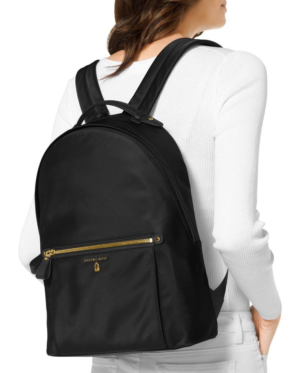 Michael Kors Kelsey Nylon Backpack in Black | Lyst