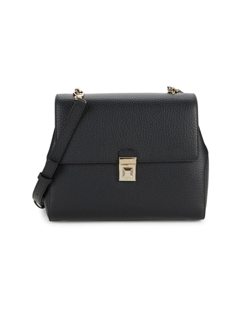 Furla Women's Joann Pebbled Leather Top Handle Bag Nero in Black Lyst