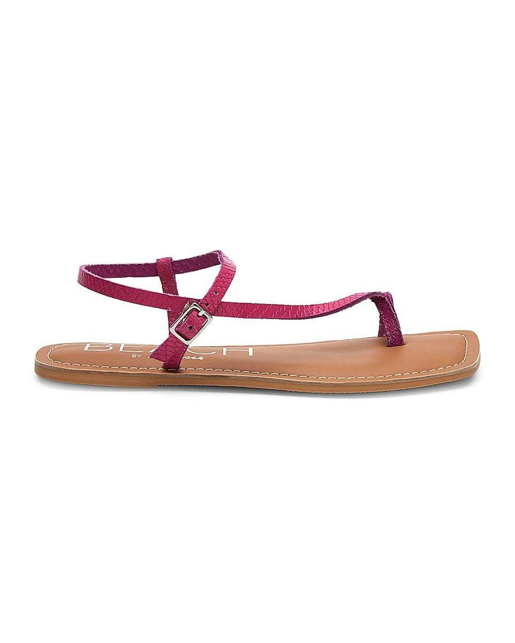 Matisse Gelato Lizard Embossed Flat Sandals in Blue Lyst