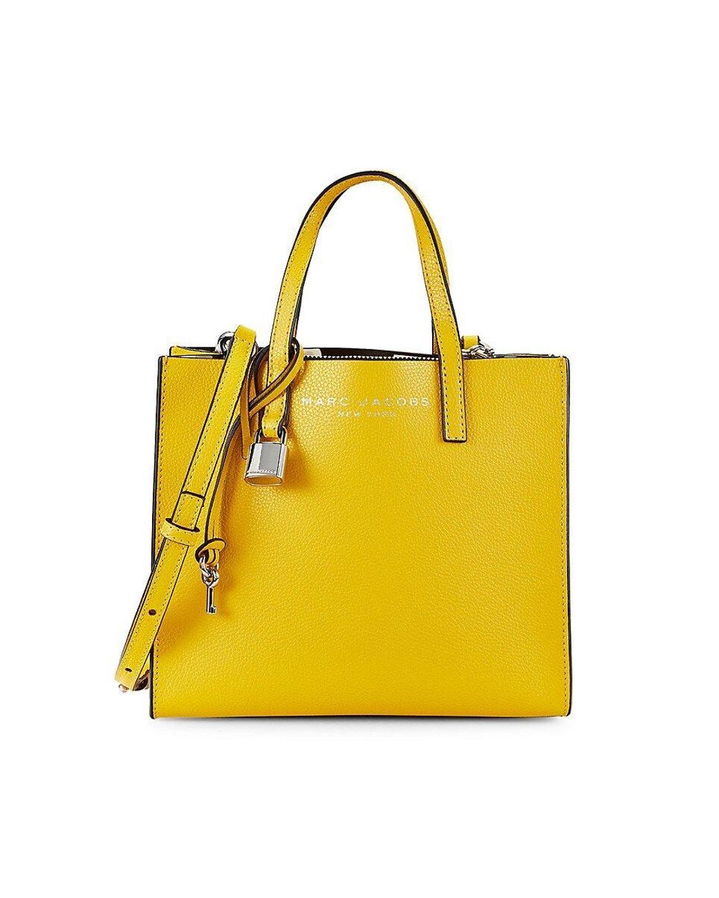 Marc Jacobs Mini Grind Textured Crossbody Bag in Yellow Lyst