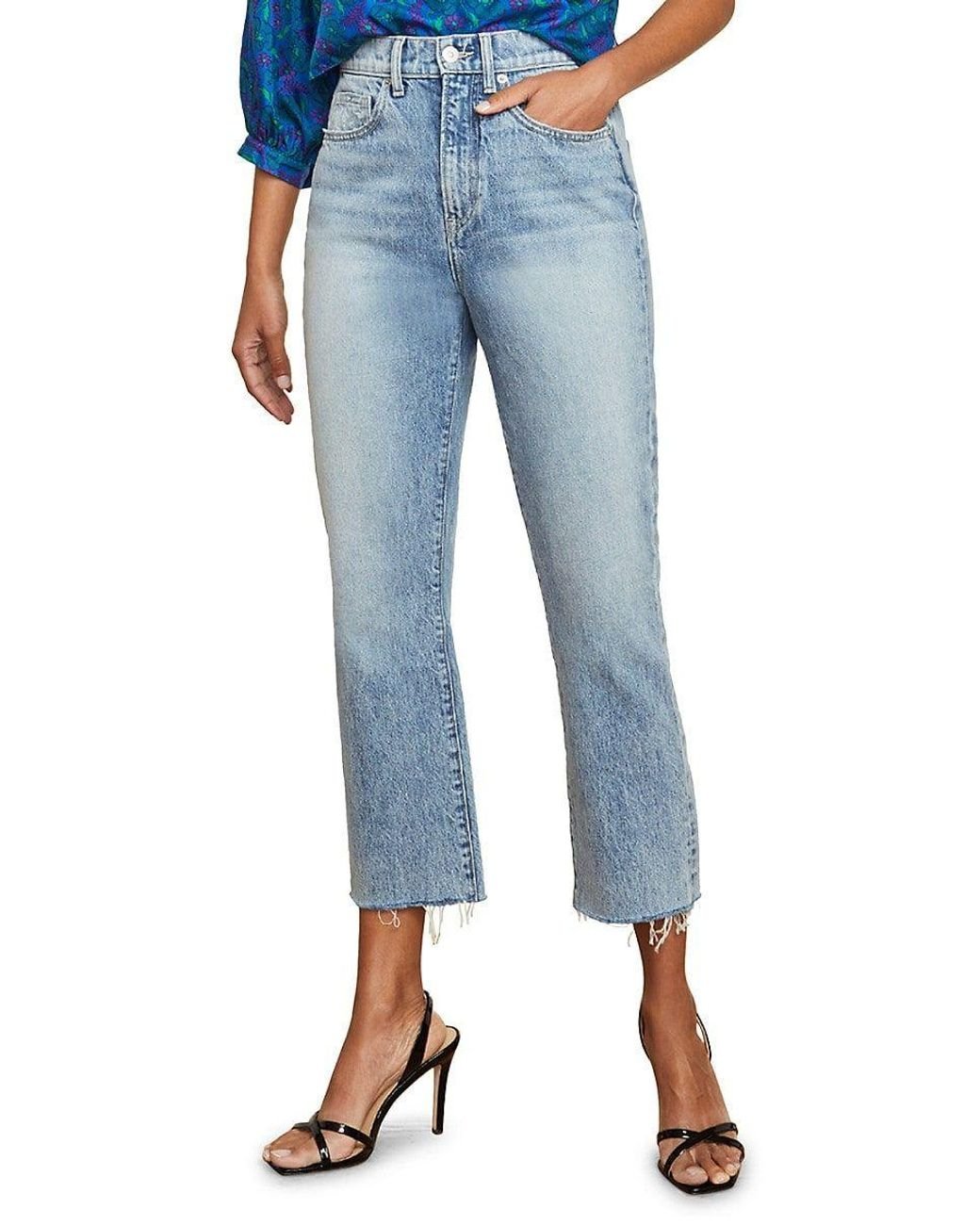 Veronica Beard Carly High Rise Kick Flare Jeans in Blue | Lyst