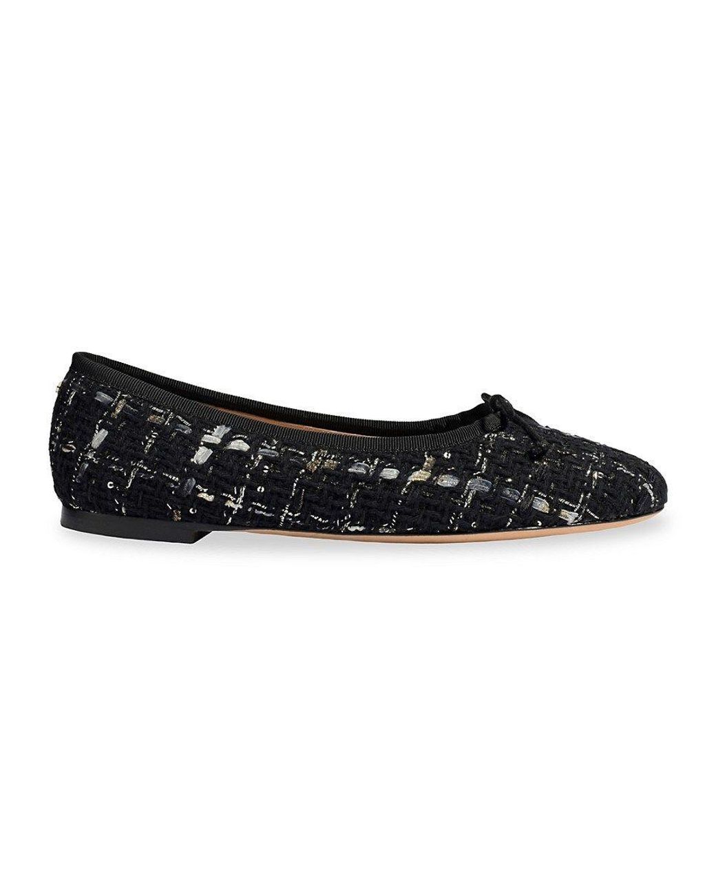 Kate Spade Honey Tweed Ballet Flats in Black Lyst