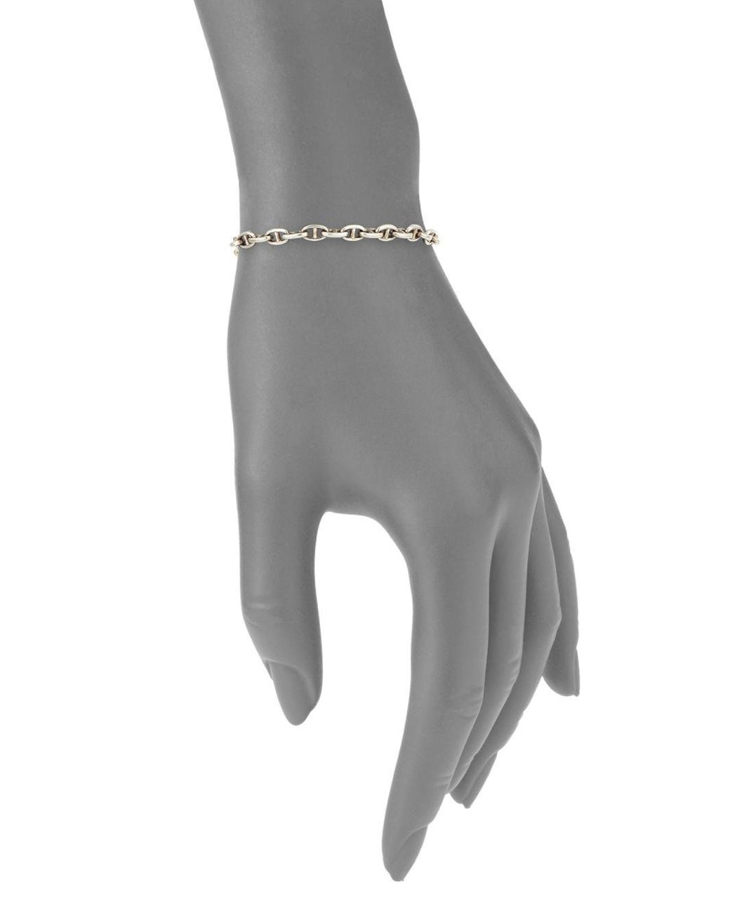 Herm s Vintage Sterling Silver Chain Bracelet in Metallic Lyst