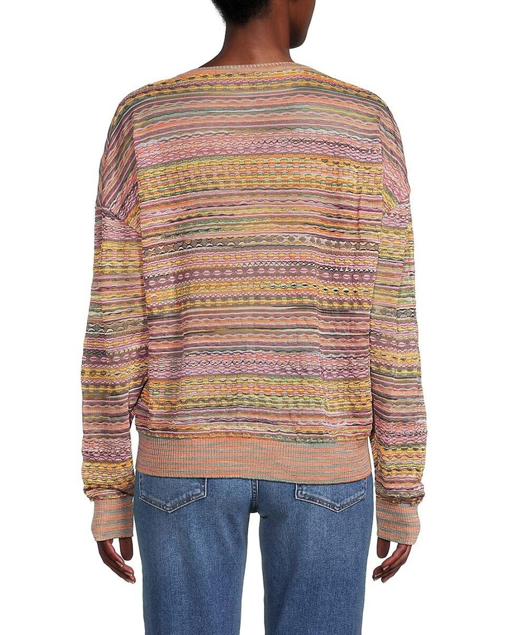 Missoni Knit Dropped Shoulder Sweater Lyst