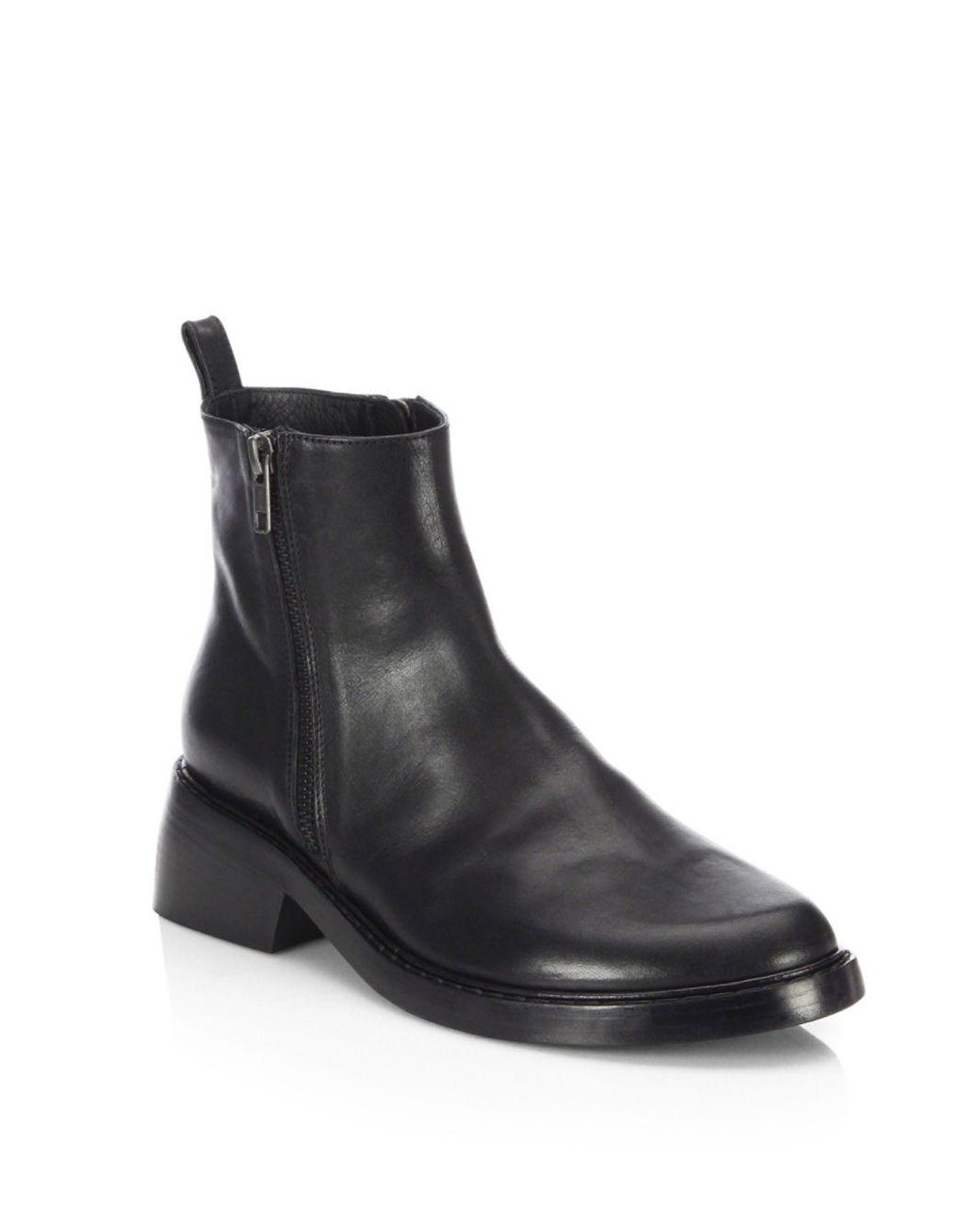 Ann Demeulemeester Side-zip Leather Ankle Boots in Black | Lyst Ann Demeulemeester Side-zip Leather Ankle Boots in Black | Lyst