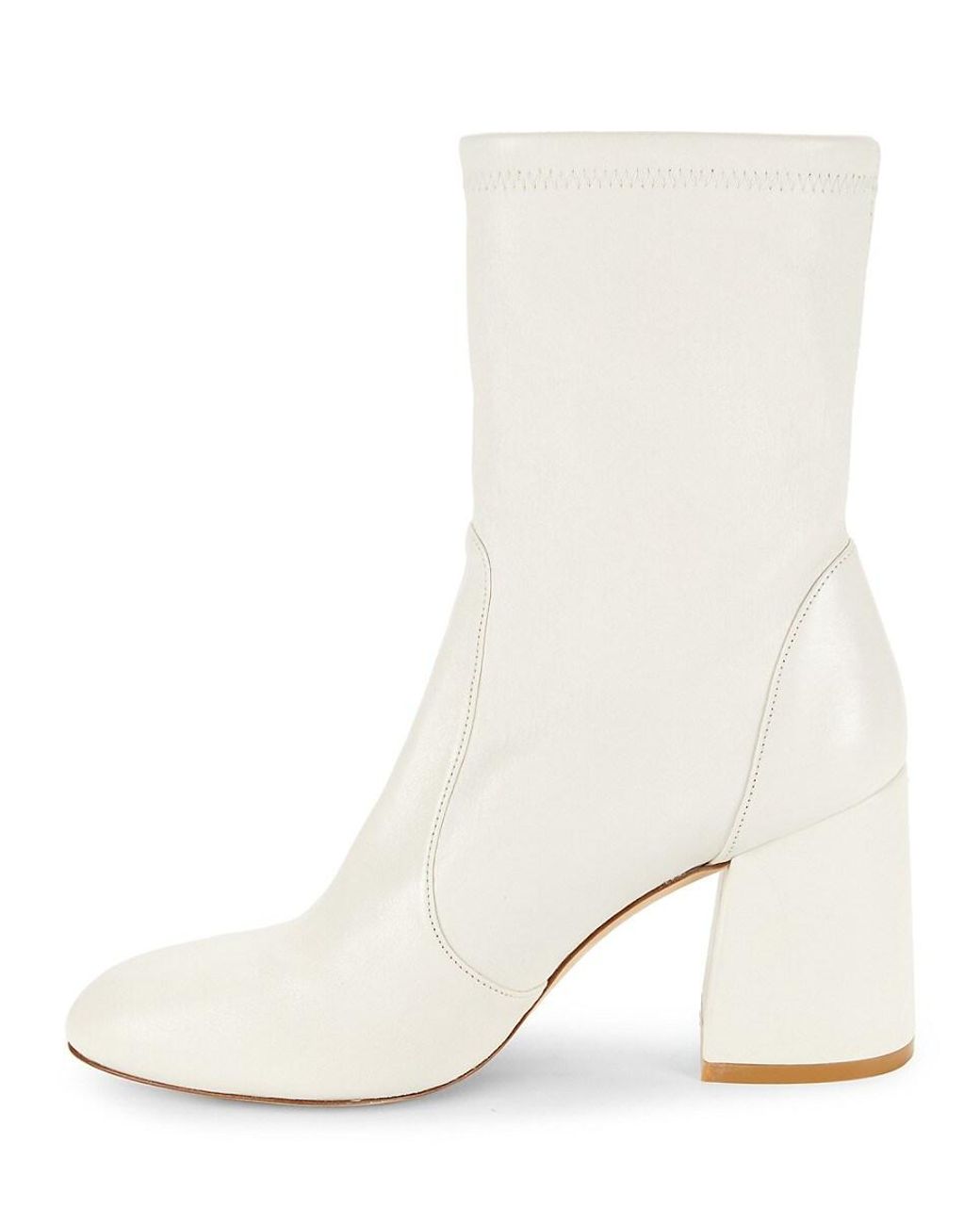Stuart Weitzman 80Mm Leather Ankle Boots in White Lyst UK