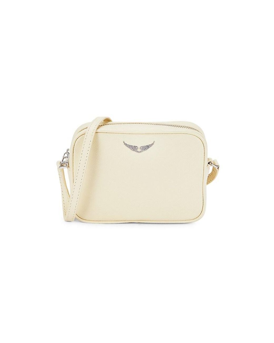 Zadig & Voltaire Boxy Wings Leather Shoulder Bag in White | Lyst Zadig & Voltaire Boxy Wings Leather Shoulder Bag in White | Lyst