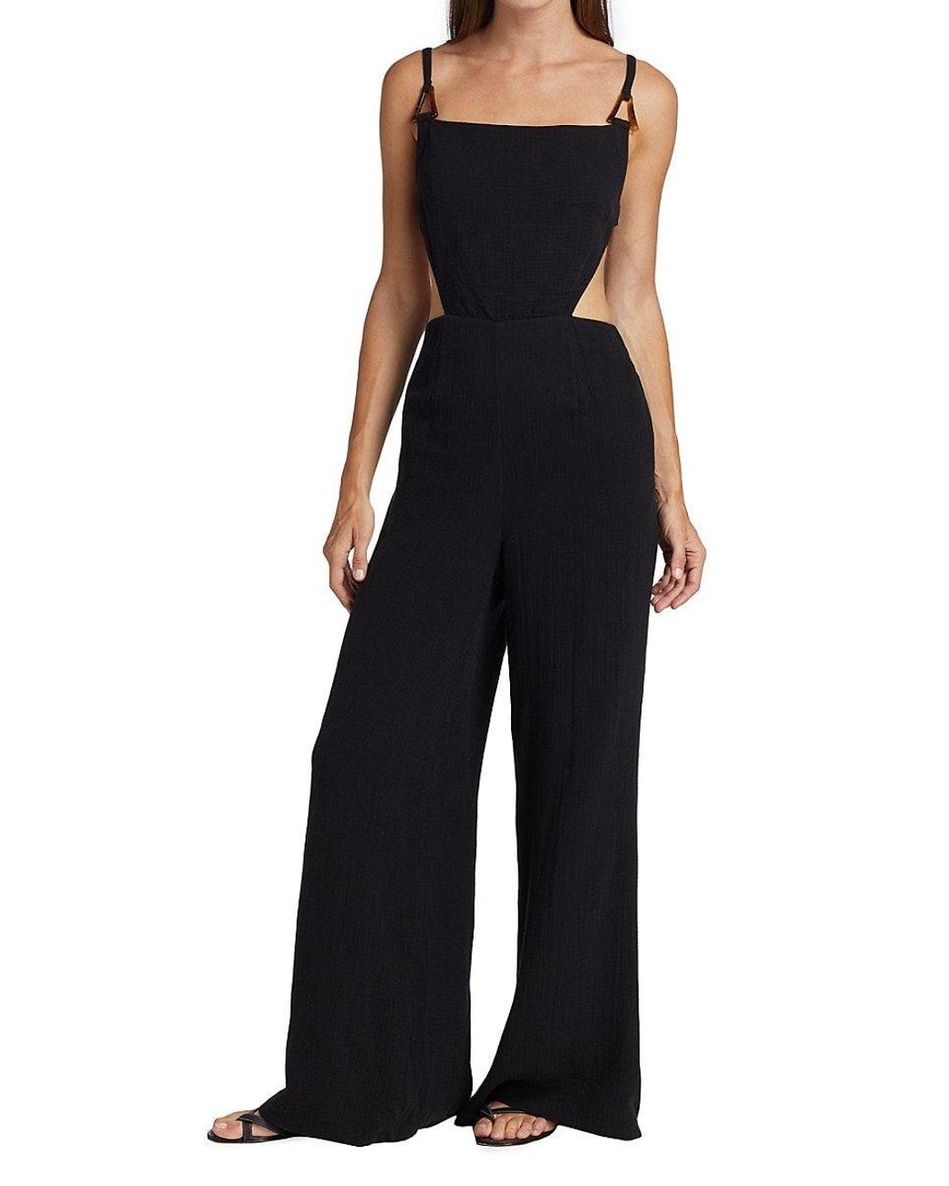 Jonathan Simkhai Mabel Cotton Gauze Jumpsuit in Blue Lyst