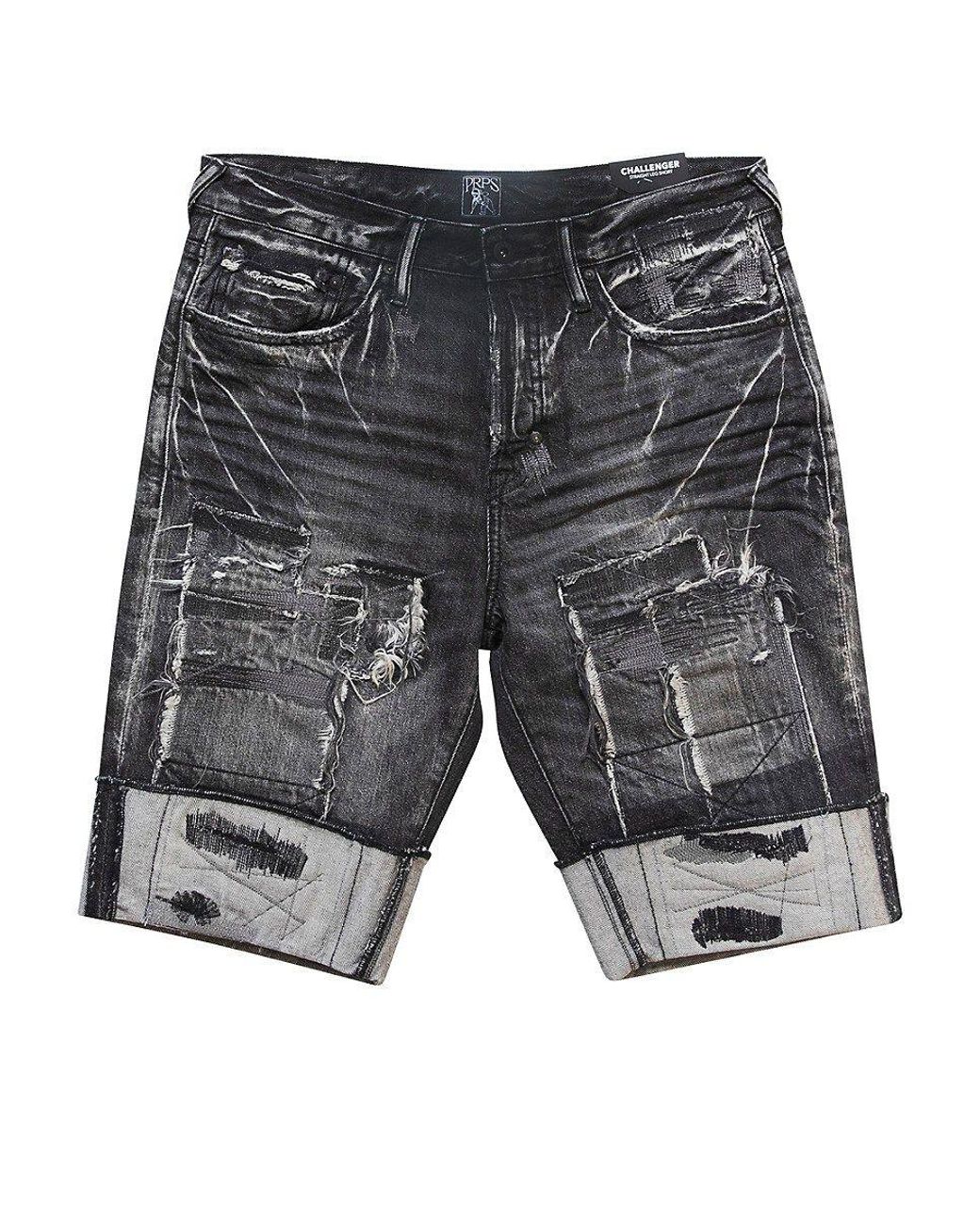 ELFINDEA Shorts Men's Jeans Shorts Ripped Distressed Denim Shorts