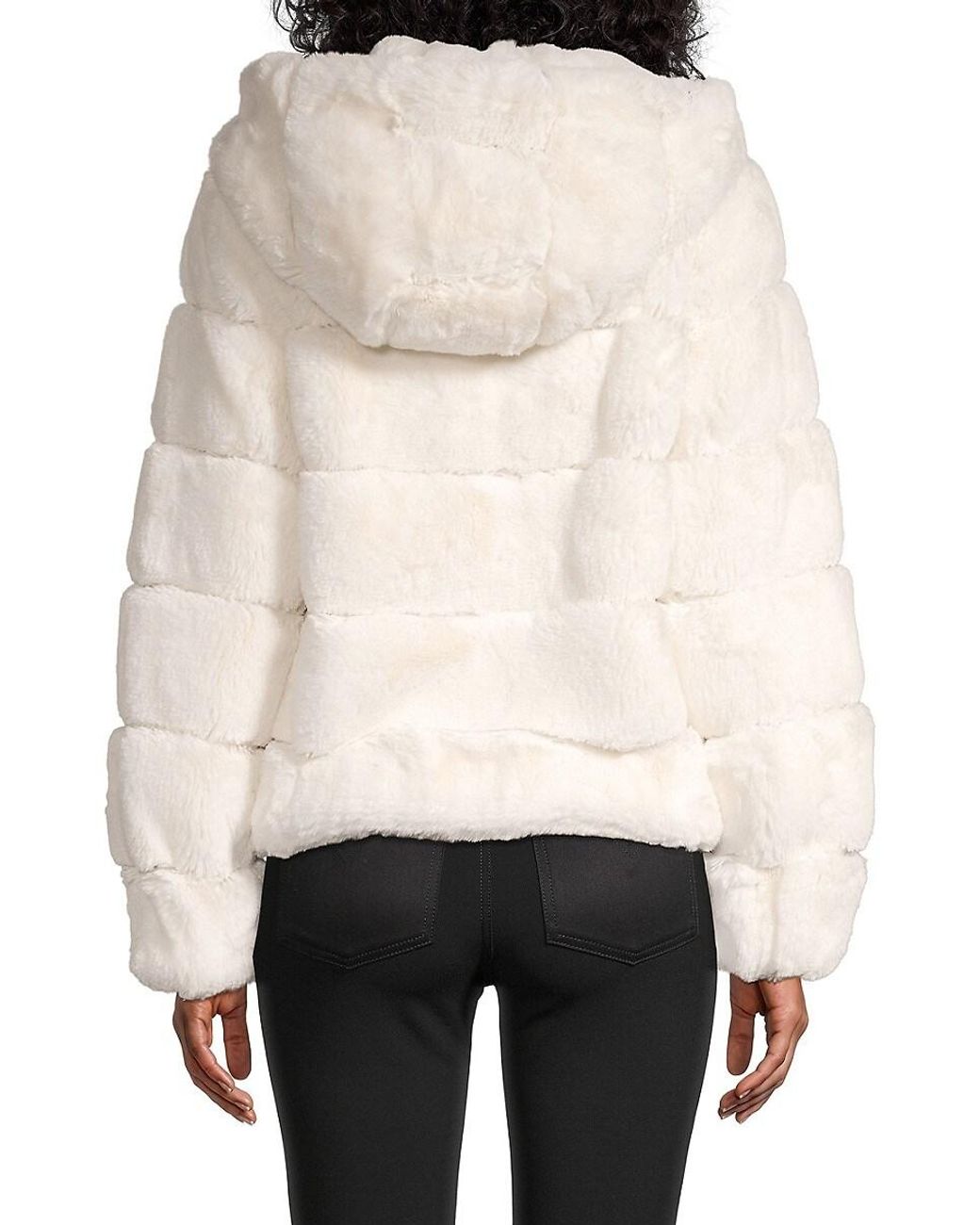 BCBGMAXAZRIA Missy Faux Fur Hooded Jacket in Pink | Lyst