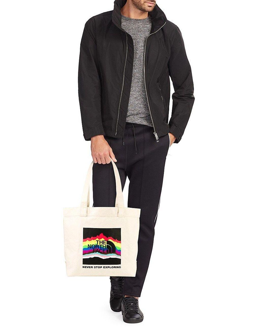 The North Face Pride Canvas Tote in White for Men | Lyst