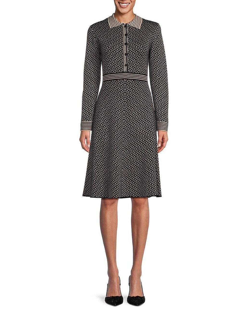 Max studio black and white dress cheap