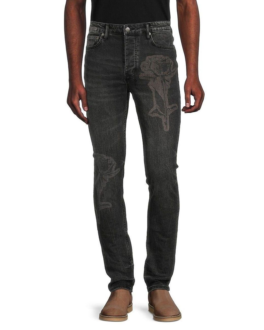 Ksubi Chitch Slim Tapered Floral Whiskered Jeans in Black for Men Lyst