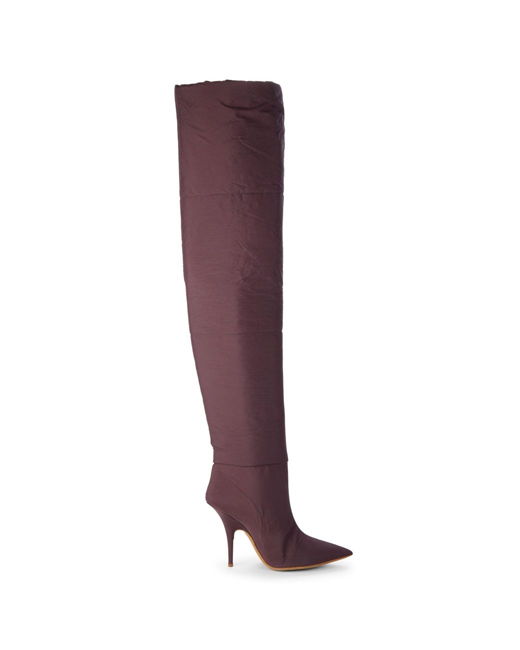Yeezy Leather Tubular Over-the-knee Boots in Oxblood (Purple) - Lyst