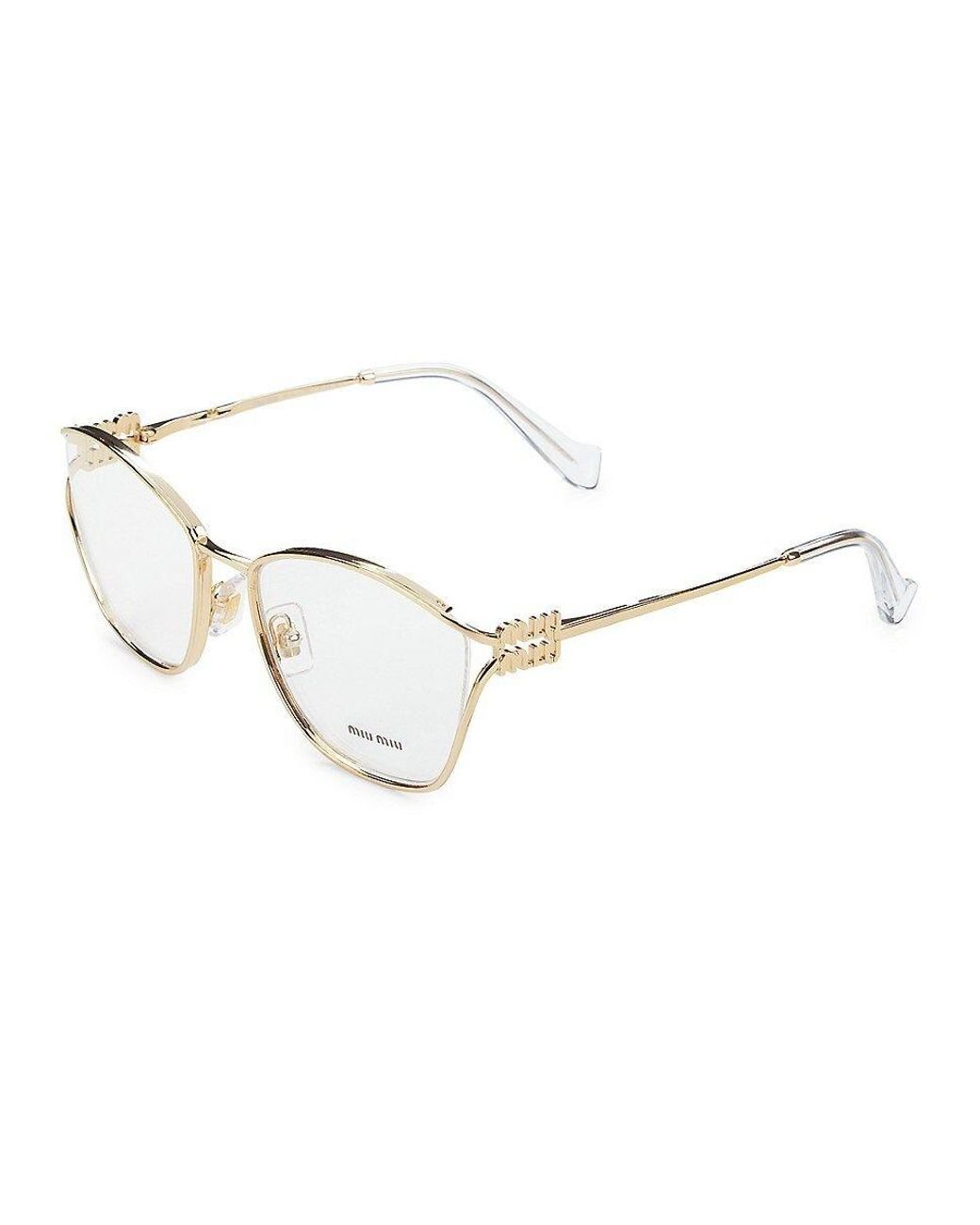 Miu miu logo frames with crystals cheap