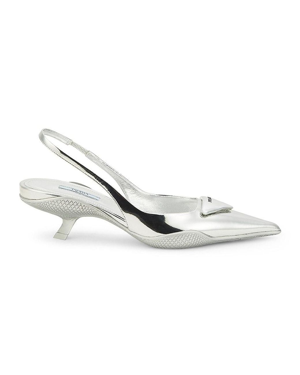 Prada kitten heel best sale pumps