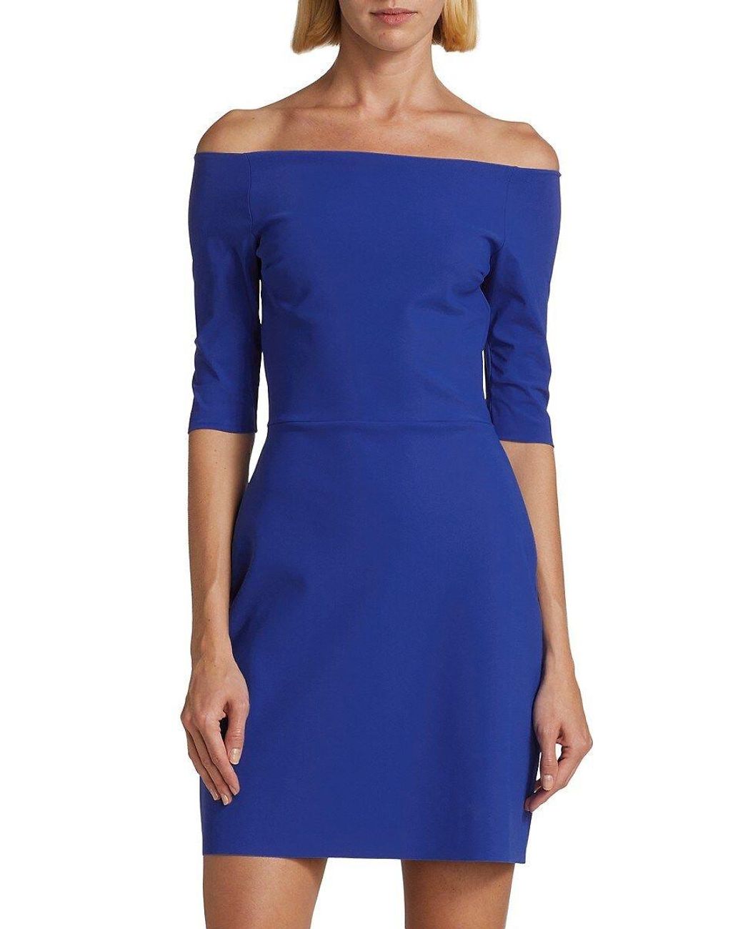 La Petite Robe Di Chiara Boni Yilay Off The Shoulder Knit Mini Dress in