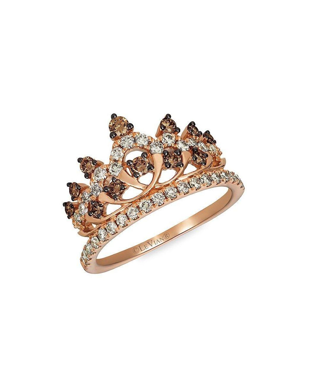Le Vian 14k Strawberry Gold®, Chocolate Dimaond®  Nude Diamondtm Crown Ring  in White Lyst