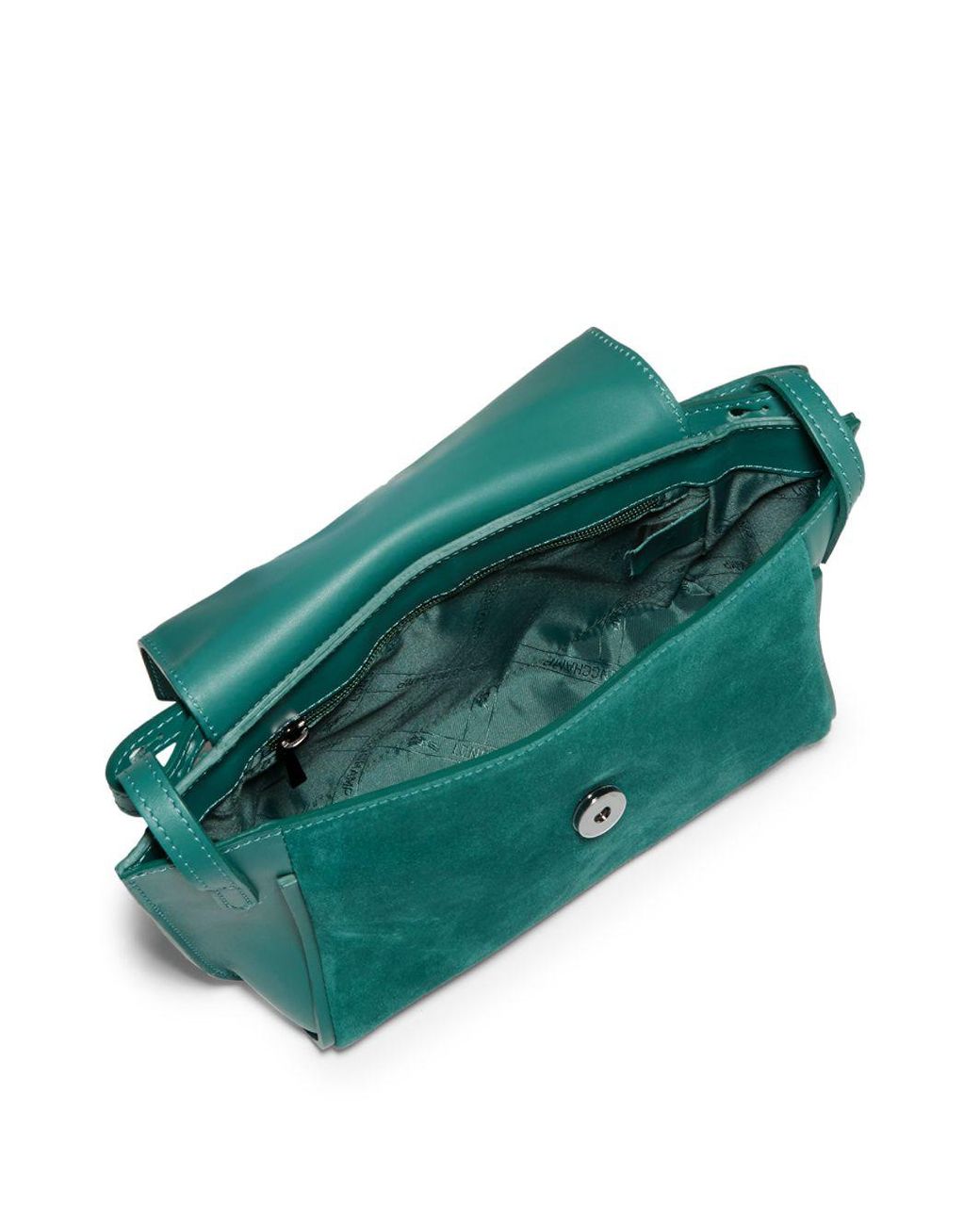 Women's teal LondonX suede and Mousse leather tote crossbody bag - BUSTA
