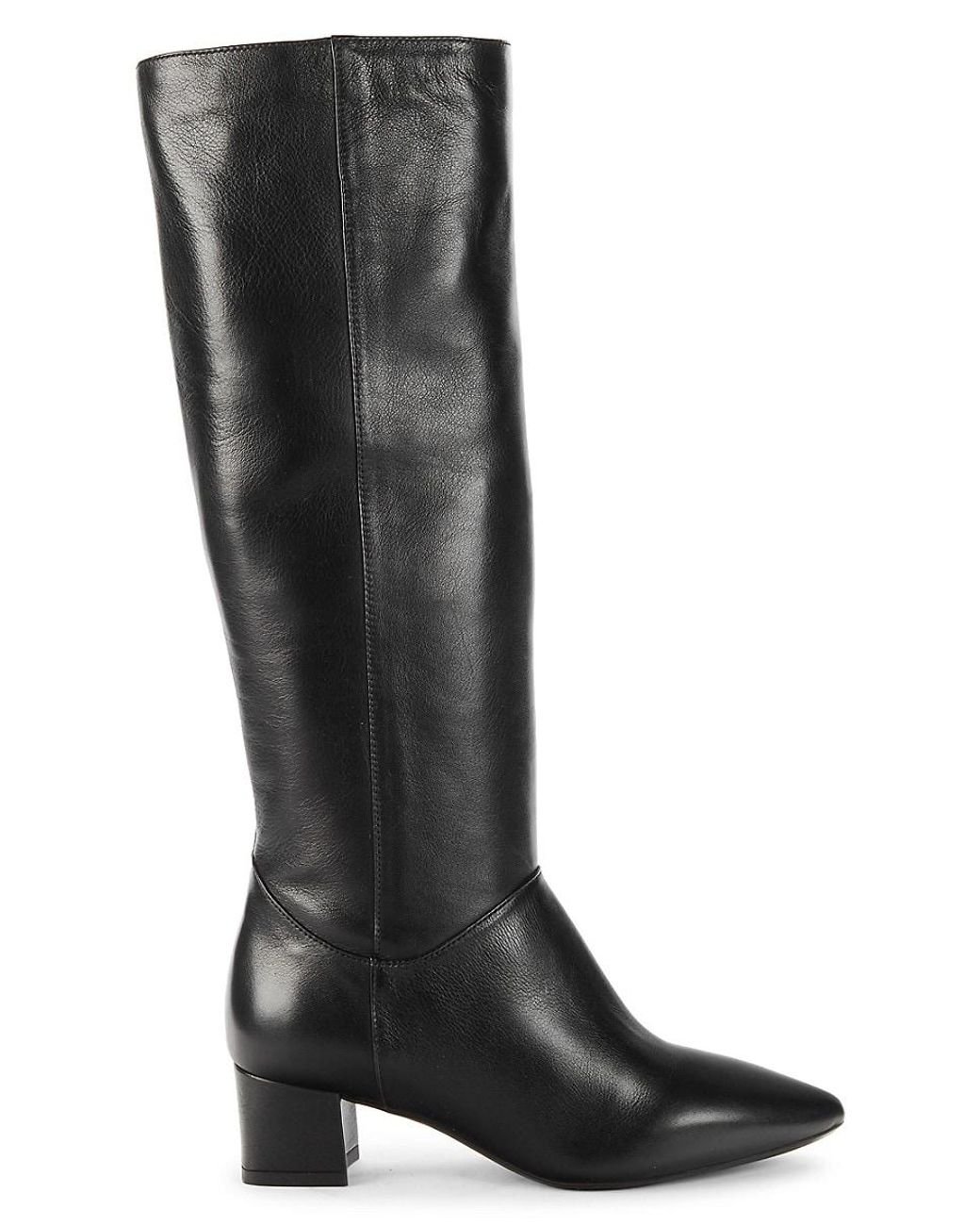 Aquatalia Palmina Weatherproof Leather Tall Boots in Black | Lyst