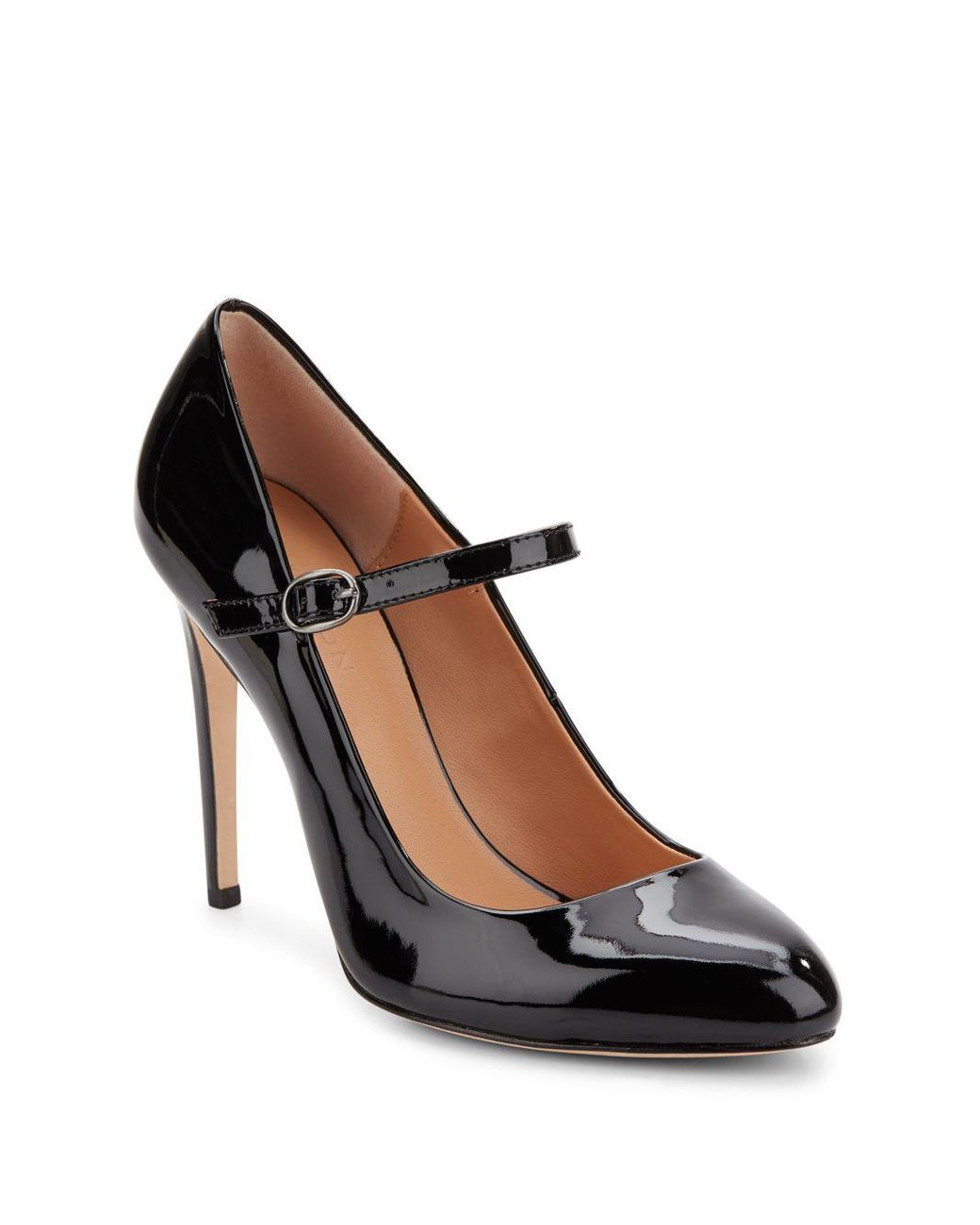 Halston Patent Leather Mary Jane Pumps in Black | Lyst