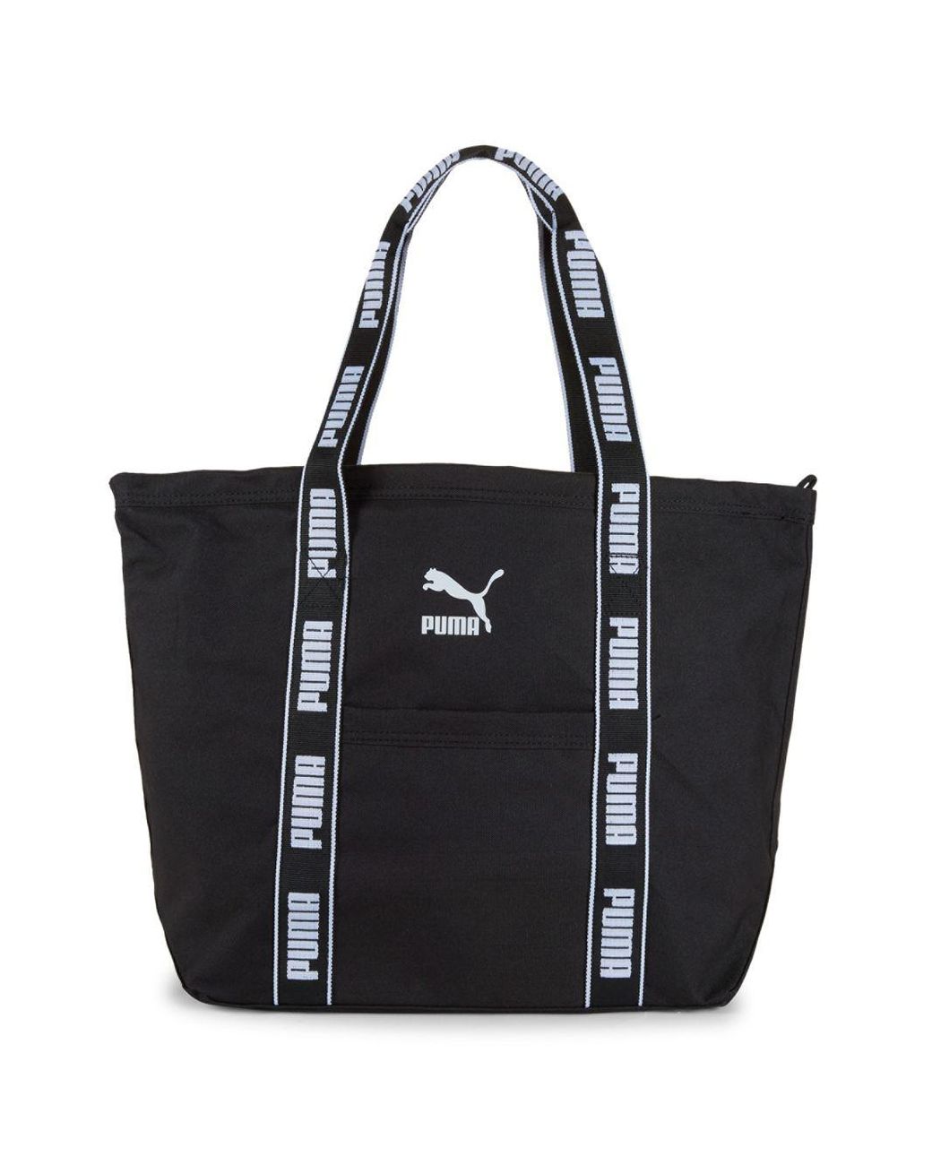 PUMA Medium Logo Conveyor Tote in Black Lyst