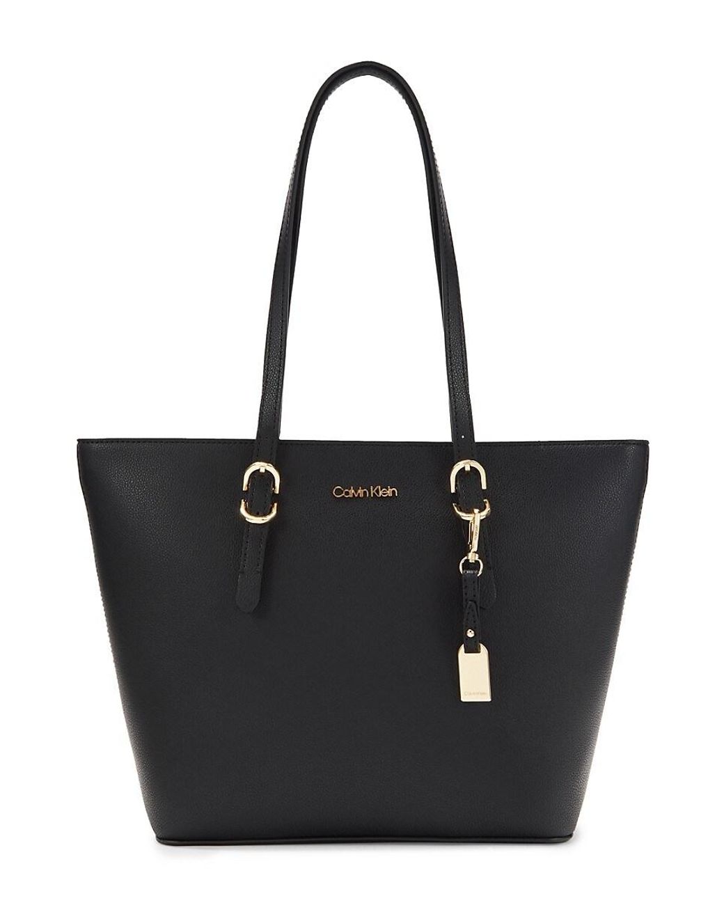 Calvin Klein Serafina Faux Leather Tote in Black Lyst Canada