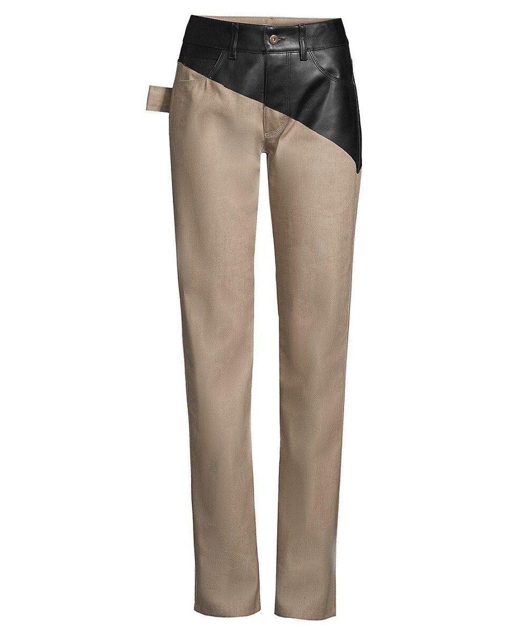 Bottega Veneta Shiny Leather Pants with Waistband and Ankle Velcro Detail  women - Glamood Outlet
