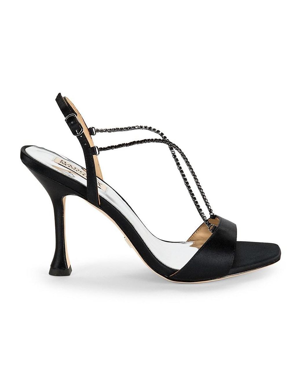Badgley Mischka Neville Open Toe Stiletto Sandals in Black | Lyst